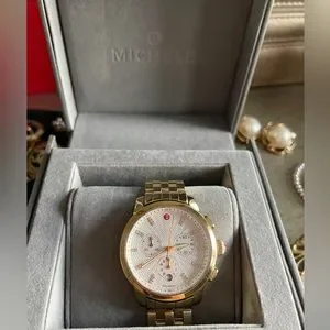 Michele Uptown Gold and Diamond watch 39mm/18mm Michele | Accessories | Michele Uptown Gold And Diamond  main image 2